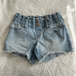 abercrombie kids Light Blue Denim Paperbag Waist Shorts